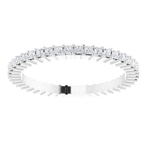 10K White Gold 1/2 CTW Lab-Grown Diamond Eternity Band Size 6.75
