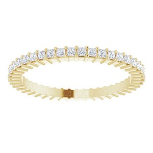 10K Yellow Gold 1/2 CTW Lab-Grown Diamond Eternity Band Size 6.75