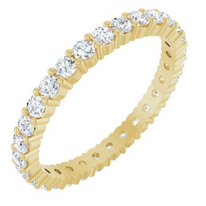 14K Yellow Gold 9/10 CTW Lab-Grown Diamond Eternity Band Size 6