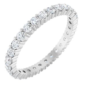 10K White Gold 3/4 CTW Lab-Grown Diamond Eternity Band Size 7