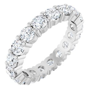 10K White Gold 2 3/4 CTW Natural Diamond Eternity Band Size 7