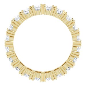 14K Yellow Gold 5 CTW Natural Diamond Eternity Band Size 6.75