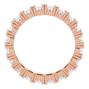 14K Rose Gold 5 CTW Natural Diamond Eternity Band Size 6.75