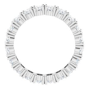 Platinum 5 CTW Natural Diamond Eternity Band Size 6.75