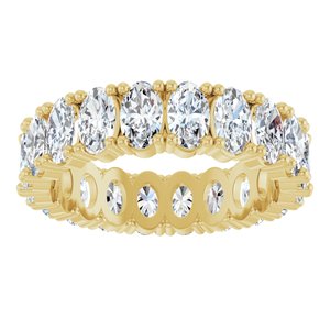 10K Yellow Gold 5 1/5 CTW Natural Diamond Eternity Band Size 7
