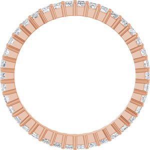 14K Rose Gold 9/10 CTW Natural Diamond Eternity Band Size 7
