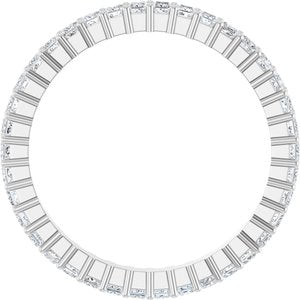 14K White Gold 3/4 CTW Lab-Grown Diamond Eternity Band Size 7
