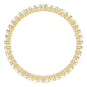 10K Yellow Gold 3/8 CTW Natural Diamond Eternity Band Size 7.25