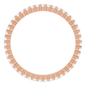 10K Rose Gold 3/8 CTW Lab-Grown Diamond Eternity Band Size 7.25