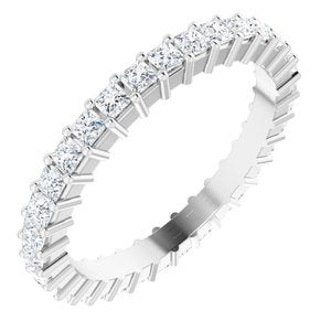 10K White Gold 1 1/6 CTW Natural Diamond Eternity Band Size 6.75