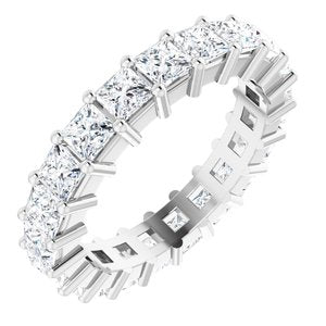 10K White Gold 3 3/8 CTW Natural Diamond Eternity Band Size 6.75