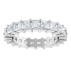 10K White Gold 3 3/8 CTW Natural Diamond Eternity Band Size 7
