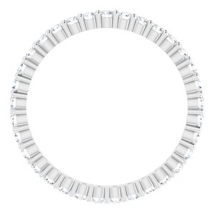 10K White Gold 5/8 CTW Lab-Grown Diamond Eternity Band Size 7.25