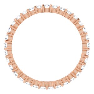 10K Rose Gold 5/8 CTW Lab-Grown Diamond Eternity Band Size 7.25