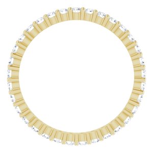 10K Yellow Gold 5/8 CTW Lab-Grown Diamond Eternity Band Size 7.25