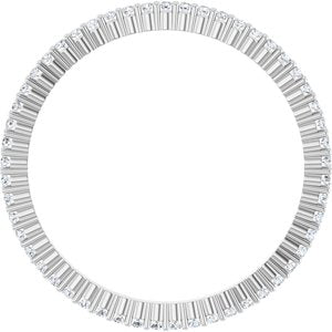 10K White Gold 1/5 CTW Natural Diamond Eternity Band Size 7