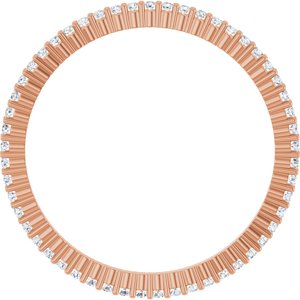 14K Rose Gold 1/5 CTW Lab-Grown Diamond Eternity Band Size 7
