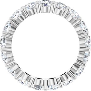 10K White Gold 4 CTW Natural Diamond Eternity Band Size 7