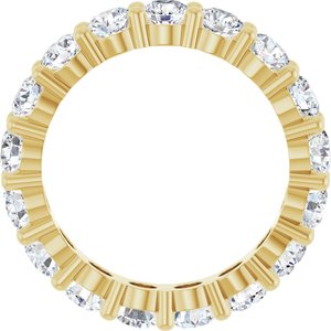 10K Yellow Gold 4 CTW Natural Diamond Eternity Band Size 7