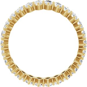 14K Yellow Gold 2 3/8 CTW Natural Diamond Eternity Band Size 7