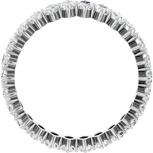 14K White Gold 2 3/8 CTW Lab-Grown Diamond Eternity Band Size 7