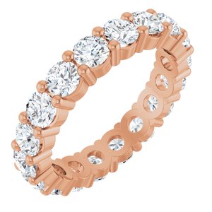 10K Rose Gold 2 3/4 CTW Lab-Grown Diamond Eternity Band Size 7