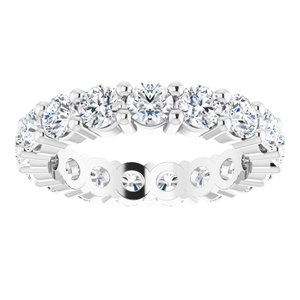 10K White Gold 2 1/2 CTW Lab-Grown Diamond Eternity Band Size 6.25