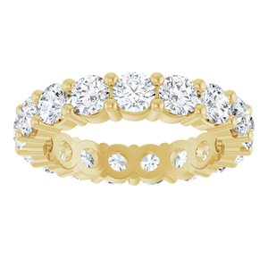 10K Yellow Gold 4 CTW Natural Diamond Eternity Band Size 7