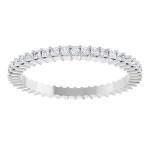 14K White Gold 1/2 CTW Lab-Grown Diamond Eternity Band Size 7