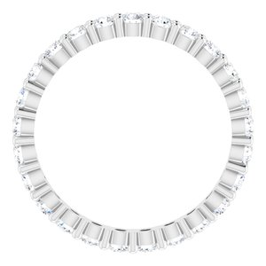 10K White Gold 1 CTW Lab-Grown Diamond Eternity Band Size 6.5