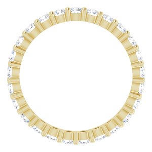 10K Yellow Gold 1 CTW Natural Diamond Eternity Band Size 6.5