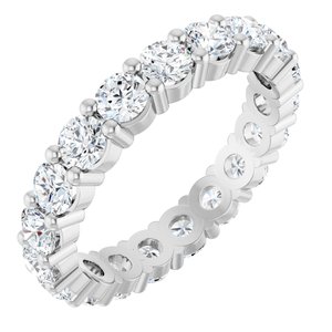 10K White Gold 2 1/4 CTW Natural Diamond Eternity Band Size 7