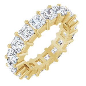 10K Yellow Gold 5 CTW Natural Diamond Eternity Band Size 7