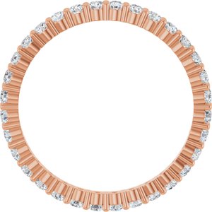 10K Rose Gold 5/8 CTW Lab-Grown Diamond Eternity Band Size 7