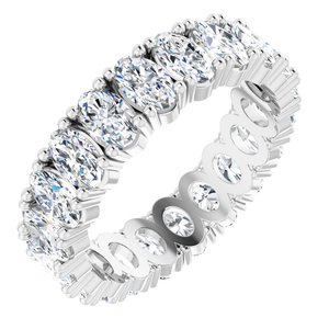 14K White Gold 3 5/8 CTW Lab-Grown Diamond Eternity Band Size 7.25