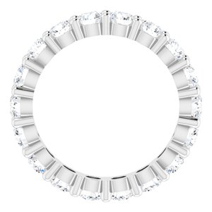 10K White Gold 2 3/4 CTW Natural Diamond Eternity Band Size 6.75