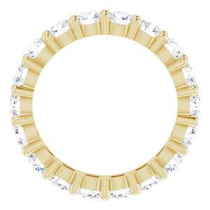 10K Yellow Gold 2 3/4 CTW Natural Diamond Eternity Band Size 6.75