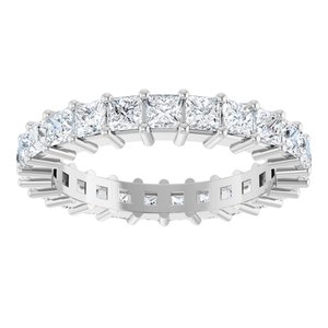 10K White Gold 2 1/3 CTW Natural Diamond Eternity Band Size 7