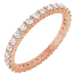10K Rose Gold 5/8 CTW Lab-Grown Diamond Eternity Band Size 7