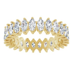 14K Yellow Gold 2 3/8 CTW Natural Diamond Eternity Band Size 7
