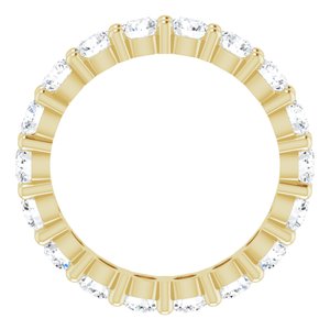 10K Yellow Gold 2 3/4 CTW Natural Diamond Eternity Band Size 7.25