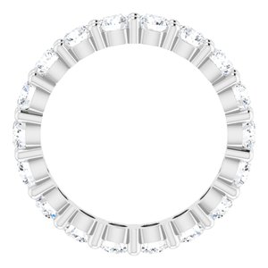 10K White Gold 2 3/4 CTW Natural Diamond Eternity Band Size 7.25