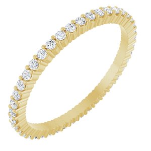 14K Yellow Gold 1/3 CTW Lab-Grown Diamond Eternity Band Size 7