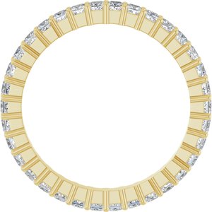 14K Yellow Gold 1 1/5 CTW Natural Diamond Eternity Band Size 7