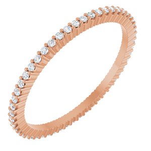 14K Rose Gold 1/5 CTW Lab-Grown Diamond Eternity Band Size 7