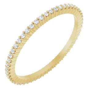 10K Yellow Gold 1/5 CTW Lab-Grown Diamond Eternity Band Size 7