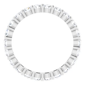 10K White Gold 1 1/2 CTW Natural Diamond Eternity Band Size 7.25