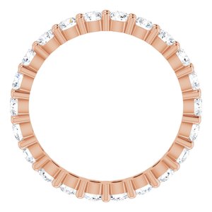 10K Rose Gold 1 1/2 CTW Natural Diamond Eternity Band Size 7.25