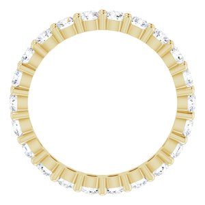 10K Yellow Gold 1 1/2 CTW Natural Diamond Eternity Band Size 7.25