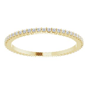 10K Yellow Gold 1/5 CTW Natural Diamond Eternity Band Size 7.25